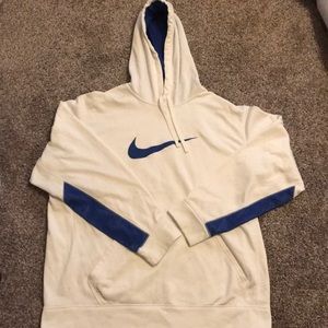 blue and white nike hoodie